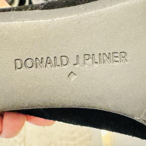 Donald J Pliner Boots Women 6.5 Black Suede Wedge Ankle Lace Up Comfort NAKKA-23 - Picture 9 of 11